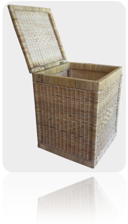 rattan basket square hamper